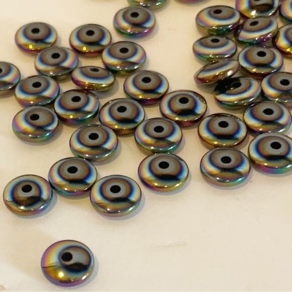 Lot (5) Assorted Iridescent Glass Beads 554 Unique Pieces Craft Jewelry Making - Picture 4 of 7